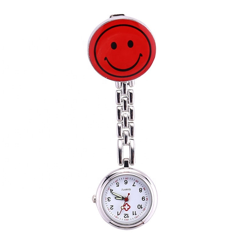 Verpleegkundige horloge smilie; Rood