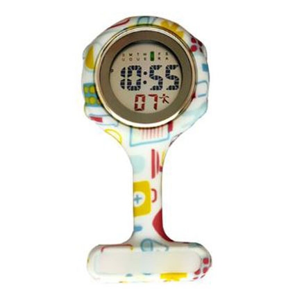 Montre d'infirmière numérique en silicone ; Medicaux