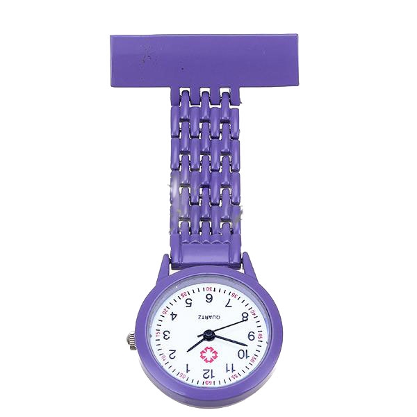 Montre d'infirmière avec belle bande; Coulour violet