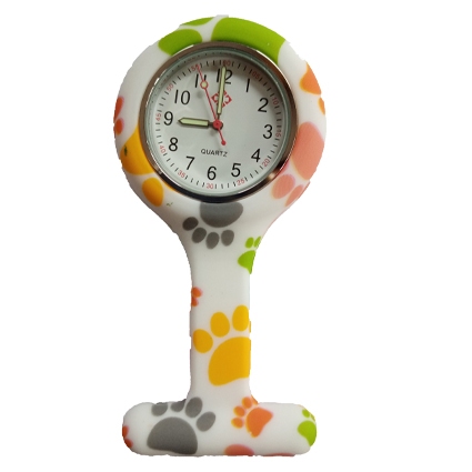 Montre d'infirmière en silicone ; Papillon blue
