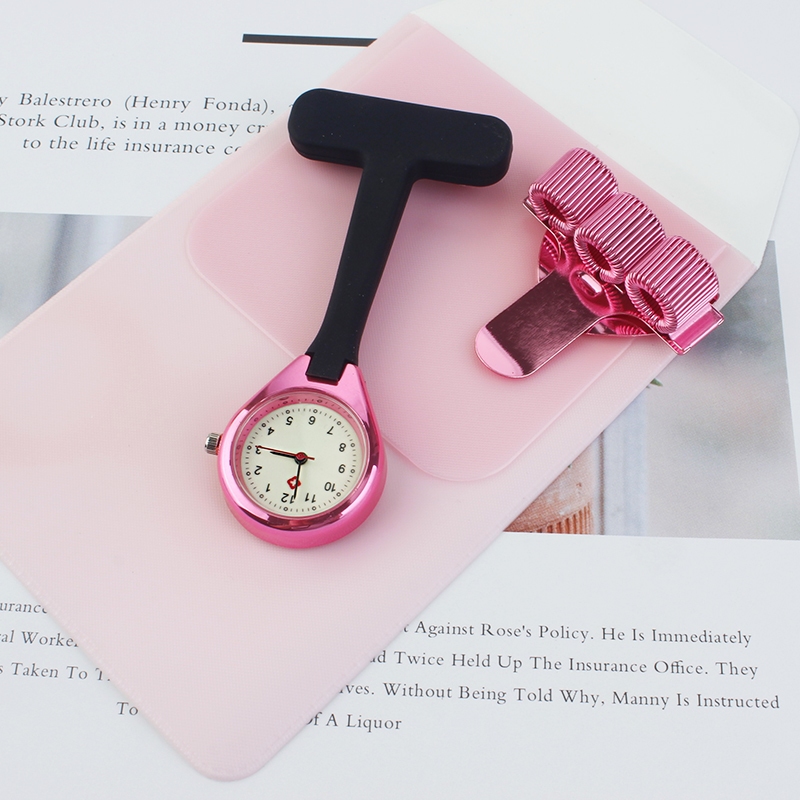 Verpleegkundigesetje Roze ; Hoesje, pennenhouder en luxe verpleegkundigehorloge