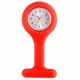 Nurse watch with silicone holder; Red