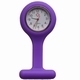 Nurse watch with silicone holder; Purple