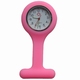 Montre d'infirmière en silicone ; Rose