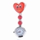 Verpleegkundige horloge vrolijk hart; rood