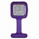 Montre d'infirmière en silicone carré ; Violet