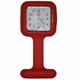 Montre d'infirmière en silicone carré ; Rouge