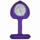 Montre d'infirmière en silicone ; forme du coeur; Violet