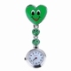 Verpleegkundige horloge vrolijk hart; groen