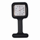 Montre d'infirmière en silicone carré ; Noir