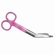 Verbandschaar RVS met gekleurd handvat; roze streep