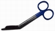 Linkshandige verbandschaar lister, met blauw handvat